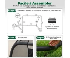Promotions Futbolo vartai, 300x91x200 cm, juodi, metalinis rėmas