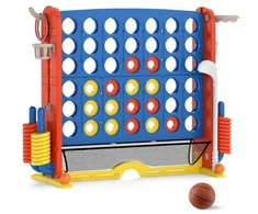 Promotions Giant 4-in-1 žaidimų rinkinys 4-to-Score su krepšiniu ir žiedų mėtymu Tamsiai mėlynas