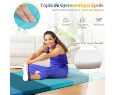 Promotions Sulankstoma gimnastikos kilimėlis, 180x60x5 cm, mėlynas