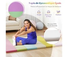Promotions Gimnastikos kilimėlis, 3 dalių sulankstomas, 180x120x4 cm, įvairiaspalvis, putplastis ir PU
