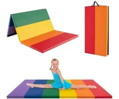 Promotions Gimnastikos kilimėlis, trijų dalių storas čiuožimo kilimėlis, spalvotas