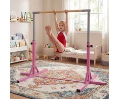 Promotions Gimnastikos skersinis 195x121x85-145 cm rožinis, reguliuojamas, metalas, bambukas