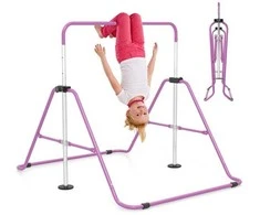 Promotions Gimnastikos skersinis, sulankstomas reguliuojamas horizontalus skersinis, 149x104x130 cm, violetinis, metalas
