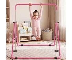 Promotions Gimnastikos skersinis, sulankstomas reguliuojamas horizontalus skersinis, 149x104x130 cm, rožinis, metalas