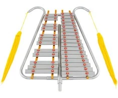 Promotions Glockenspiel mušamųjų rinkinys, 60-108x47x7 cm, sidabro spalvos