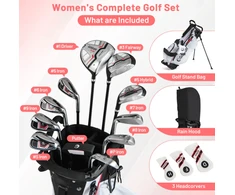Promotions Pilnas moteriškas golfo klubų rinkinys, 28x20,5x87 cm, žalias