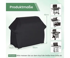 Promotions Grilio uždangalas 151x71x113 cm Juodas Oksfordo audinys