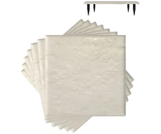 Promotions Grindinio trinkelės 39.5x39.5x2 cm Baltos, lauko, PP medžiaga