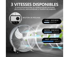 Promotions Grindinis ventiliatorius, 65x37x67 cm, juodas