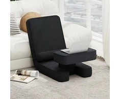 Promotions Grindų kėdė, sulankstoma tinginio sofa žaidimams, 84x50x67 cm, juoda, reguliuojama atlošo padėtis