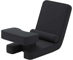 Promotions Grindų kėdė, sulankstoma tinginio sofa žaidimams, 84x50x67 cm, juoda, reguliuojama atlošo padėtis