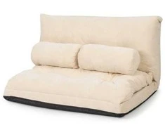 Promotions Grindų sofa-lova, 167x108x18 cm, smėlio spalvos, reguliuojama
