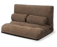 Promotions Grindų sofa-lova, 167x108x18 cm, kavos spalvos, reguliuojama, veliūrinė