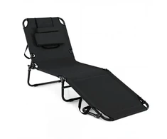 Promotions Gultas 165x64x33 cm Juodas Sulankstomas Reguliuojamas