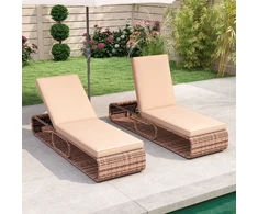 Promotions Gultas 185x65x26-86 cm Chaki ratano reguliuojama atlošo dalis, talpykla