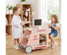 Promotions Gydytojo žaidimų rinkinys, 58.4x35.6x86.4 cm, rožinė, mediena