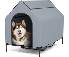 Promotions Gyvūnų namelis, 84x132x114 cm, Pilkas