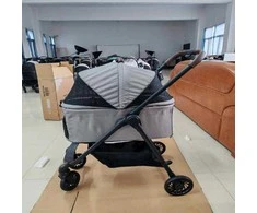 Promotions Gyvūnų vežimėlis, 3-in-1 vienarankis sulankstymas, 76x53x100 cm, pilka