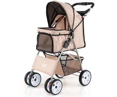 Promotions Gyvūnų vežimėlis 80x48.3x101.6 cm Smėlio spalvos