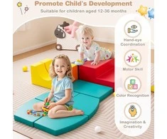 Promotions Laipiojimo žaislai, minkšti putų PU odos konstruktoriaus kaladėlės, spalvotos