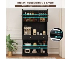 Promotions Indauja 100x40x180 cm juoda rotango laikymo