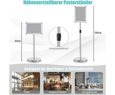 Promotions Informacinis stovas, 83x24x33 cm, juodas