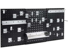 Promotions Įrankių organizatoriaus pegboard komplektas, 120x60x2 cm, juoda tamsiai mėlyna