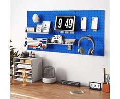 Promotions Įrankių organizatoriaus rinkinys su pegboard, metalas, 120x60x2 cm, tamsiai mėlynas