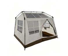 Promotions Iškart statomas palapinės namelis stovyklavimui 4 asmenims 275x245x188 cm smėlio spalvos