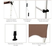 Promotions Ištraukiamas markizės tentas, 250x120 cm, smėlio baltos spalvos