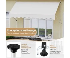 Promotions Ištraukiama markizė, 300x120x210-300 cm, juoda