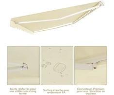 Promotions Ištraukiama markizė su rankena 3x2,5 m smėlio spalvos