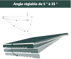 Promotions Ištraukiamas markizės tentas su rankena 3x2,5 m žalias