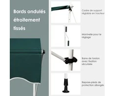 Promotions Ištraukiama markizė, 150x120 cm, pilkai balta
