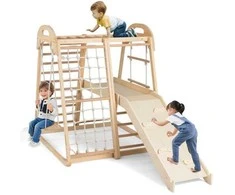 Promotions Jungle Gym medinis Montessori laipiojimo rinkinys 198x105x124 cm, įvairiaspalvis
