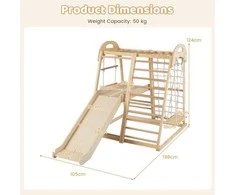 Promotions Jungle Gym medinis Montessori laipiojimo rinkinys 198x105x124 cm, įvairiaspalvis