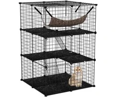 Promotions Kačių aptvaras, 74x74x107 cm, Juodas