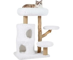 Promotions Kačių draskyklė, 58.4x76.2x77.5 cm, balta, masyvi mediena