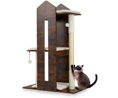 Promotions Kačių draskyklė, 80x40x120 cm, ruda, medinė