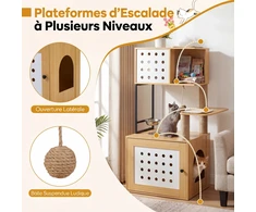 Promotions Kačių medis 72x43x117,5 cm Natūralus sizalis