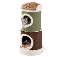 Promotions Kačių namelis statinės formos 40,6x85,1 cm žalias inžinerinis medis