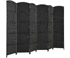Promotions Kambario pertvara, 270.5x1.5x180 cm, juoda, sulankstoma