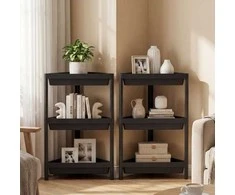 Promotions Kampinė dušo lentynėlė 25.4x44.5x67.3 cm juoda, plastikas, laikymo