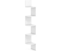 Promotions Kampinė lentyna, 20x20x126 cm, balta