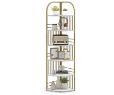 Promotions Kampinė lentyna 42x42x181,5 cm balta metalinė konstrukcija