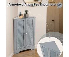 Promotions Kampinė spintelė, 63x32x81,5 cm, pilka, MDF saugojimas