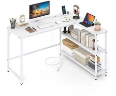 Promotions Kampo rašomasis stalas, 131x106x75 cm, balta, metalinis rėmas