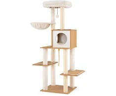 Promotions Katės draskyklė, 48x44x148 cm, natūrali, sizalio draskymo stulpai