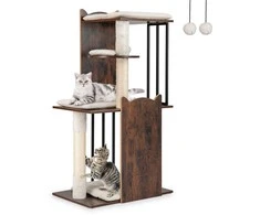 Promotions Katės draskyklė, 60x40x112 cm, ruda, mediena