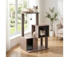 Promotions Katės draskyklė, 60x48x93 cm, pilka, sizalio draskymo stulpai
